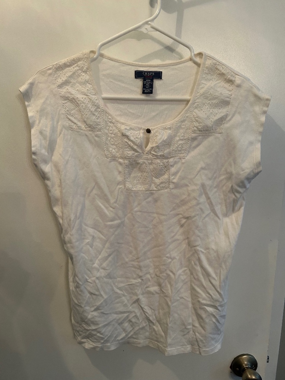 Chaps Demim White Shirt Large